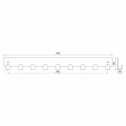BAUHAUS Siro Hakenleiste L X H: 366 X 41 Mm, Anzahl Haken: 9 Stk., Verchromt -BAUHAUS 12 1750