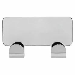 BAUHAUS Siro Hakenleiste 2178-72ZN1KV1S 72 X 16 Mm, Anzahl Haken: 2 Stk., Verchromt Poliert