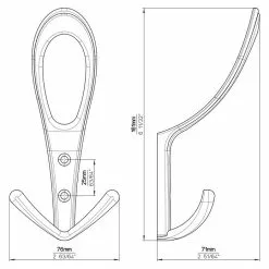 BAUHAUS Siro Garderobenhaken 1653/ZN21 L X B X H: 76 X 161 X 71 Mm, Anzahl Haken: 1 Stk. 9 BAUHAUS Siro Garderobenhaken 1653/ZN21 L X B X H: 76 X 161 X 71 Mm, Anzahl Haken: 1 Stk. -BAUHAUS 12 1827