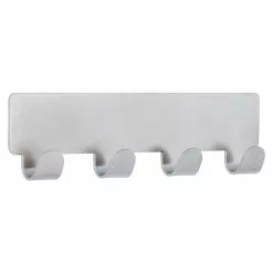 BAUHAUS Siro Hakenleiste 2178-156ZN4KV1S 156 X 16 Mm, Anzahl Haken: 4 Stk., Vernickelt Matt -BAUHAUS 12 1838