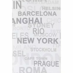 BAUHAUS Expo Ambiente II Flächenvorhang Town Weiß/Grau, 100 % Polyester, 60 X 245 Cm -BAUHAUS 12 192