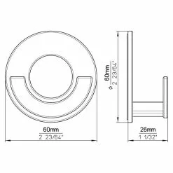 BAUHAUS Siro Garderobenhaken 2332/ZN1KV1S L X B X H: 60 X 60 X 26 Mm, Anzahl Haken: 1 Stk. -BAUHAUS 12 1921