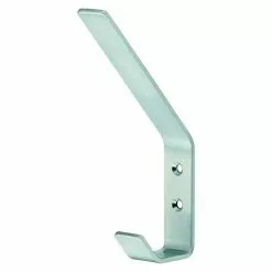 BAUHAUS Garderobenhaken L X B X H: 140 X 20 X 72 Mm, Ausstattung: 1 Haken, Lochabstand: 20 Mm, Matt Gebürstet