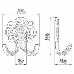 BAUHAUS Siro Garderobenhaken 431/ZN10 L X B X H: 61 X 65 X 28 Mm, Anzahl Haken: 1 Stk., Messing - Antik 9 BAUHAUS Siro Garderobenhaken 431/ZN10 L X B X H: 61 X 65 X 28 Mm, Anzahl Haken: 1 Stk., Messing - Antik -BAUHAUS 12 1929