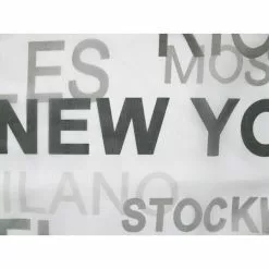 BAUHAUS Expo Ambiente II Flächenvorhang Town Weiß/Grau, 100 % Polyester, 60 X 245 Cm -BAUHAUS 12 193