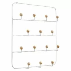 BAUHAUS Umbra Garderobenhaken Estique L X B X H: 8,9 X 36,2 X 60,3 Cm, Anzahl Haken: 14 Stk., Weiß