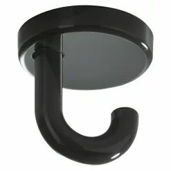 BAUHAUS Garderobenhaken Ø X L: 40 X 40 Mm, Polyamid, Deckenmontage, Schwarz