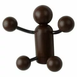 BAUHAUS Umbra Garderobenhaken Woody L X B X H: 9,5 X 16,5 X 14 Cm, Anzahl Haken: 5 Stk., Schwarz, Walnuss