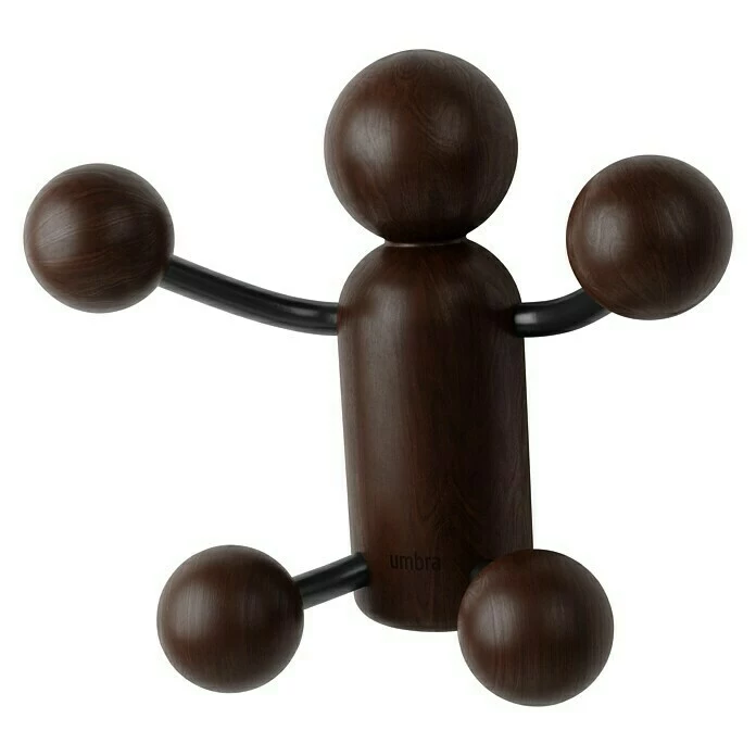 BAUHAUS Umbra Garderobenhaken Woody L X B X H: 9,5 X 16,5 X 14 Cm, Anzahl Haken: 5 Stk., Schwarz, Walnuss 1 BAUHAUS Umbra Garderobenhaken Woody L X B X H: 9,5 X 16,5 X 14 Cm, Anzahl Haken: 5 Stk., Schwarz, Walnuss