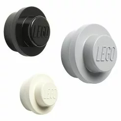 BAUHAUS Lego Garderobenhaken Schwarz, 3 -tlg.