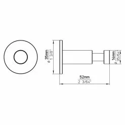 BAUHAUS Siro Garderobenhaken L X B X H: 35 X 35 X 52 Mm, Anzahl Haken: 1 Stk. -BAUHAUS 12 2028