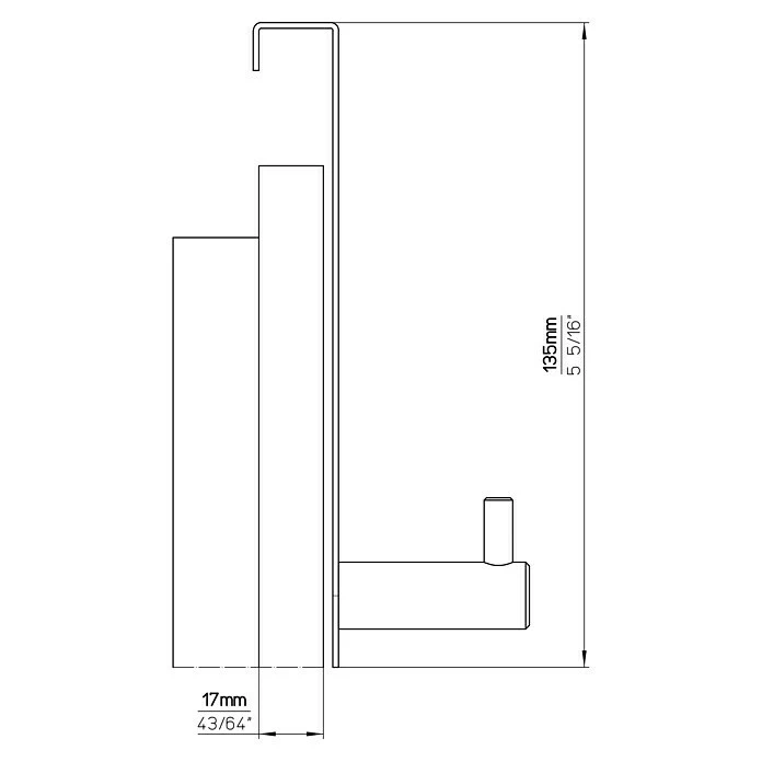 BAUHAUS Siro Garderobenhaken 1983-135N1V1E L X B X H: 135 X 30 X 41 Mm, Anzahl Haken: 1 Stk. 6 BAUHAUS Siro Garderobenhaken 1983-135N1V1E L X B X H: 135 X 30 X 41 Mm, Anzahl Haken: 1 Stk. – Bild 6