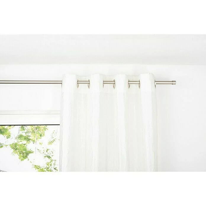 BAUHAUS Ösenschal Stream B X H: 135 X 300 Cm, 100 % Polyester, Weiß 1 BAUHAUS Ösenschal Stream B X H: 135 X 300 Cm, 100 % Polyester, Weiß