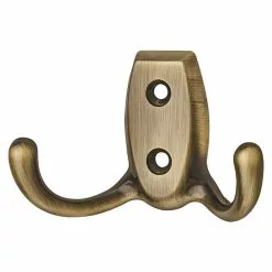 BAUHAUS Garderobenhaken Ausstattung: 2 Haken, Lochabstand: 20 Mm, Braun Durchgerieben