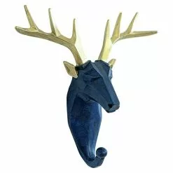 BAUHAUS Garderobenhaken Rentier L X B X H: 16 X 6,2 X 17 Cm, Blau