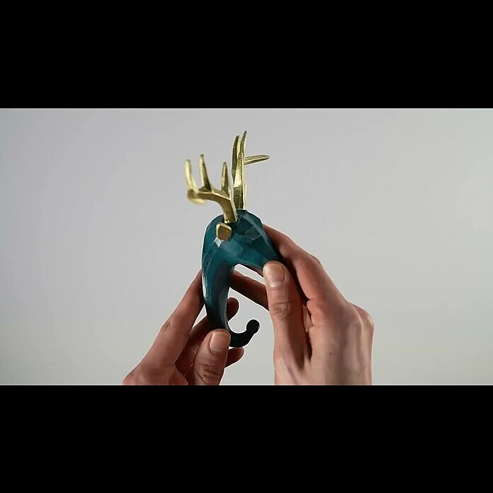 BAUHAUS Garderobenhaken Rentier L X B X H: 16 X 6,2 X 17 Cm, Blau 3 BAUHAUS Garderobenhaken Rentier L X B X H: 16 X 6,2 X 17 Cm, Blau – Bild 3