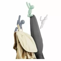 BAUHAUS Kleiderhaken Buddy 7,5 X 16,8 Cm, Weiß/Grau/Grün, Traglast: 2,2 Kg/Haken -BAUHAUS 12 2108