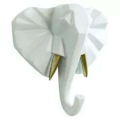 BAUHAUS Garderobenhaken Elefant L X B X H: 10,6 X 4 X 10,8 Cm, Weiß