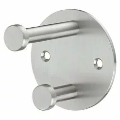 BAUHAUS Häfele Garderobenhaken L X B X H: 84 X 80 X 12 Mm, Anzahl Haken: 2 Stk., Matt Gebürstet, Mit 2 Bohrlöchern