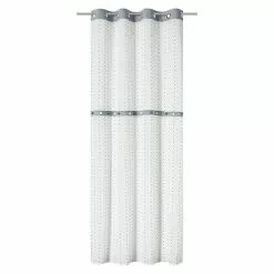 BAUHAUS Elbersdrucke Ösenschal Bobbel Weiß/Grau/Anthrazit, 100% Polyester