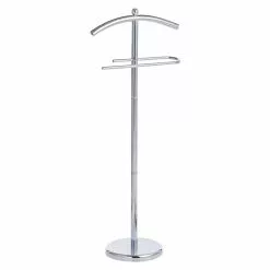 BAUHAUS Zeller Present Herrendiener L X B X H: 43 X 25,5 X 109 Cm, Belastbarkeit: 2 Kg, Silber