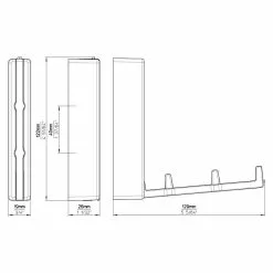 BAUHAUS Siro Kleiderlüfter Edelstahl, Klappbarer Haken -BAUHAUS 12 2198