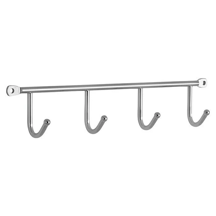 BAUHAUS Siro Garderobenleiste 2081-272ZN1 L X B X H: 272 X 53 X 32 Mm, Anzahl Haken: 4 Stk. 1 BAUHAUS Siro Garderobenleiste 2081-272ZN1 L X B X H: 272 X 53 X 32 Mm, Anzahl Haken: 4 Stk.