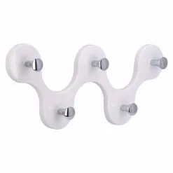 BAUHAUS Siro Hakenleiste 01047 Reinweiß L X H: 248 X 103 Mm, Anzahl Haken: 5 Stk.