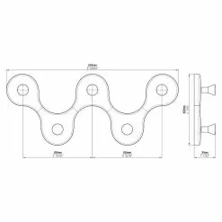 BAUHAUS Siro Hakenleiste 01047 Reinweiß L X H: 248 X 103 Mm, Anzahl Haken: 5 Stk. -BAUHAUS 12 2229
