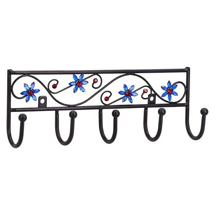 BAUHAUS Siro Garderobenleiste 2165-260PB12JE 8 L X B X H: 260 X 90 X 50 Mm, Anzahl Haken: 5 Stk., Schwarz/Blau 3 BAUHAUS Siro Garderobenleiste 2165-260PB12JE 8 L X B X H: 260 X 90 X 50 Mm, Anzahl Haken: 5 Stk., Schwarz/Blau – Bild 3