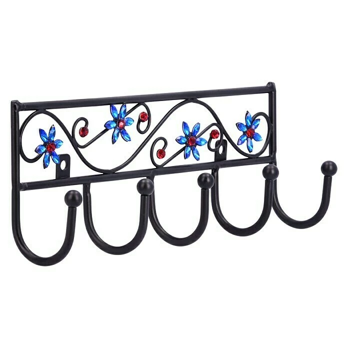 BAUHAUS Siro Garderobenleiste 2165-260PB12JE 8 L X B X H: 260 X 90 X 50 Mm, Anzahl Haken: 5 Stk., Schwarz/Blau 4 BAUHAUS Siro Garderobenleiste 2165-260PB12JE 8 L X B X H: 260 X 90 X 50 Mm, Anzahl Haken: 5 Stk., Schwarz/Blau – Bild 4