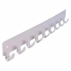 BAUHAUS Siro Hakenleiste L X H: 366 X 41 Mm, Anzahl Haken: 9 Stk., Vernickelt