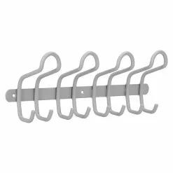 BAUHAUS Siro Hakenleiste 1783 Aluminium L X H: 400 X 132 Mm, Anzahl Haken: 8 Stk.