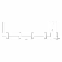 BAUHAUS Garderobenleiste L X B X H: 404 X 51 X 138 Mm, Anzahl Haken: 4 5 BAUHAUS Garderobenleiste L X B X H: 404 X 51 X 138 Mm, Anzahl Haken: 4 -BAUHAUS 12 2263