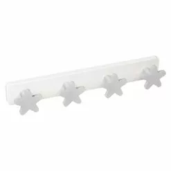 BAUHAUS Nesu Garderobenleiste L X B X H: 40,3 X 1,6 X 10,3 Cm, Anzahl Haken: 4 Stk., Weiß