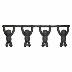 BAUHAUS Umbra Türgarderobe 4 Buddys L X B X H: 18,5 X 4,5 X 12,5 Cm, Schwarz