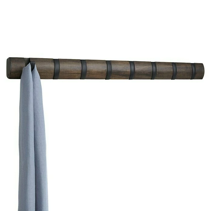 BAUHAUS Umbra Garderobenleiste Flip L X B X H: 81,3 X 2,5 X 7,6 Cm, Anzahl Haken: 8 Stk., Walnuss 2 BAUHAUS Umbra Garderobenleiste Flip L X B X H: 81,3 X 2,5 X 7,6 Cm, Anzahl Haken: 8 Stk., Walnuss – Bild 2