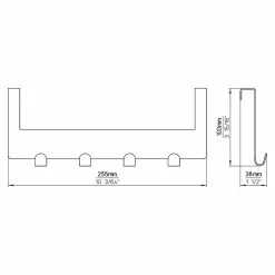 BAUHAUS Siro Türgarderobe L X H: 255 X 100 Mm, Vernickelt -BAUHAUS 12 2324