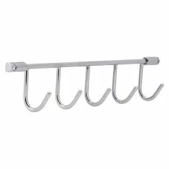 BAUHAUS Siro Garderobenleiste 2323-360ZN1A49V1 L X B X H: 360 X 56 X 36 Mm, Anzahl Haken: 5 Stk.