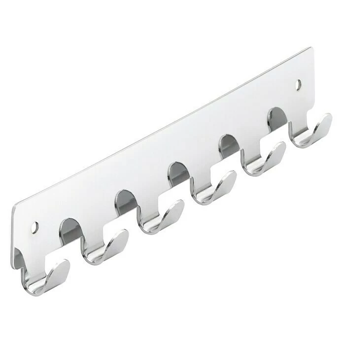 BAUHAUS Siro Garderobenleiste 1603-240ZN1 L X B X H: 240 X 41 X 16 Mm, Anzahl Haken: 6 Stk., Verchromt Poliert 3 BAUHAUS Siro Garderobenleiste 1603-240ZN1 L X B X H: 240 X 41 X 16 Mm, Anzahl Haken: 6 Stk., Verchromt Poliert – Bild 3