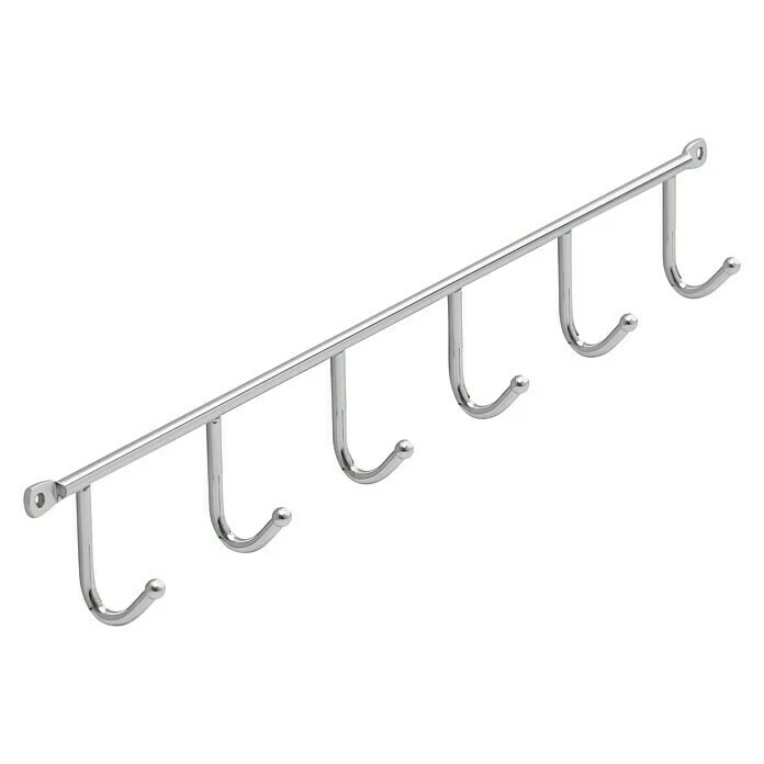 BAUHAUS Siro Garderobenleiste 2081-420ZN1 L X B X H: 420 X 53 X 32 Mm, Anzahl Haken: 6 Stk. 2 BAUHAUS Siro Garderobenleiste 2081-420ZN1 L X B X H: 420 X 53 X 32 Mm, Anzahl Haken: 6 Stk. – Bild 2