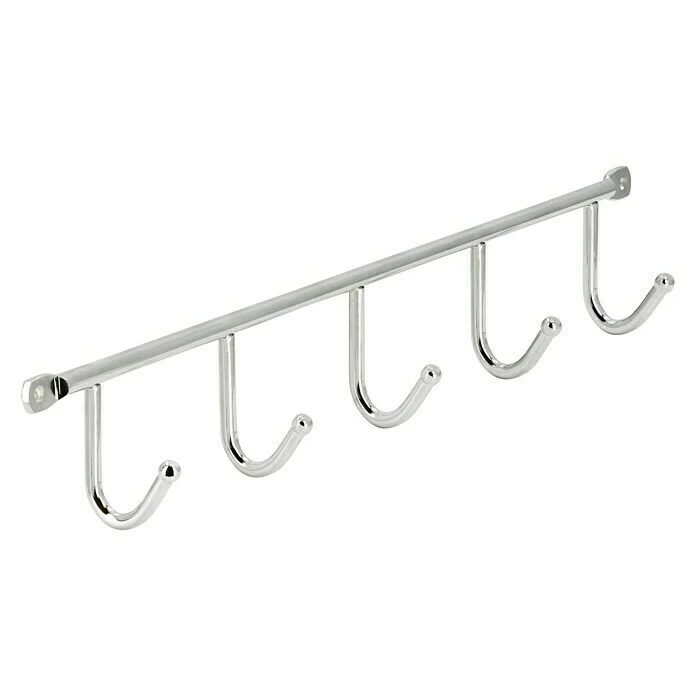 BAUHAUS Siro Hakenleiste 2081 3,2 X 5,3 Cm, Anzahl Haken: 5 Stk., Verchromt 2 BAUHAUS Siro Hakenleiste 2081 3,2 X 5,3 Cm, Anzahl Haken: 5 Stk., Verchromt – Bild 2