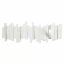 BAUHAUS Umbra Garderobenleiste L X B X H: 49,2 X 3 X 18 Cm, Anzahl Haken: 5 Stk., Weiß