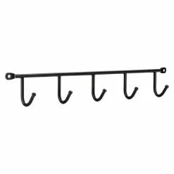 BAUHAUS Siro Garderobenleiste 2081-350 L X B X H: 350 X 53 X 32 Mm, Anzahl Haken: 5 Stk.