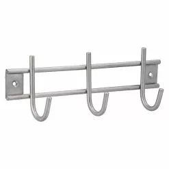 BAUHAUS Siro Garderobenleiste 220N1V1E L X B X H: 220 X 80 X 50 Mm, Anzahl Haken: 3 Stk., Silber