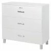 BAUHAUS Phönix Miami Kommode L X B X H: 43 X 97,6 X 88,8 Cm, Weiß, Anzahl Schubladen: 3 Stk.