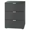 BAUHAUS Express Möbel Nachttisch Carina L X B X H: 42 X 50 X 61 Cm, Graphit, Anzahl Schubladen: 3 Stk.