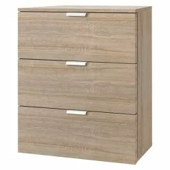 BAUHAUS Express Möbel Nachttisch Carina L X B X H: 42 X 50 X 61 Cm, Sonoma Eiche, Anzahl Schubladen: 3 Stk.