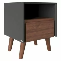 BAUHAUS Phönix Playboy Nachttisch Victoria L X B X H: 45 X 45 X 56,8 Cm, Nussbaum