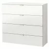 BAUHAUS Express Möbel Kommode Carina L X B X H: 42 X 80 X 80 Cm, Weiß, Anzahl Schubladen: 4 Stk.